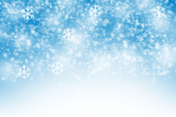 Naklejka na ściany i meble Christmas blue background with snow