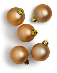 orange Christmas toy on a white background