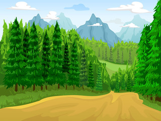 Coniferous Forest Scene © BNP Design Studio
