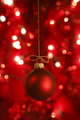 Christmas Ball on Gold String