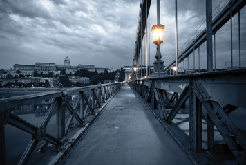 Old bridge at night