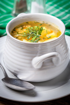 Buckwheat soup.