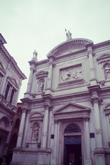 Fototapeta premium San Rocco church in Venice in vintage tone
