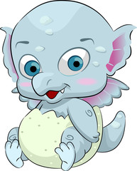 Cute Baby Dragon Egg