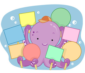 Cute Octopus Blank Signs