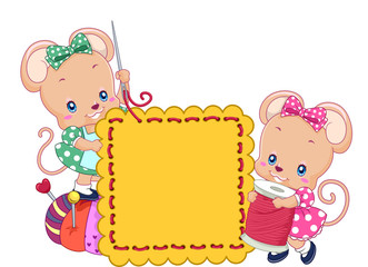 Cute Mice Sewing Board
