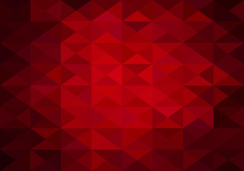 red abstract background of triangles low poly
