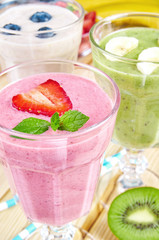 Colorful smoothies