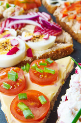 Mix of sandwiches
