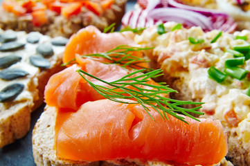 Mix of sandwiches