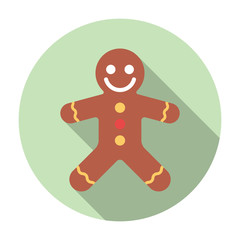 Gingerbread Flat Icon