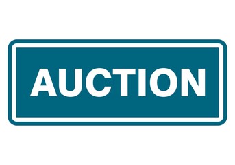 Auction sign, icon, stamp