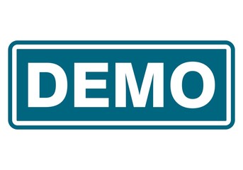 Demo sign, icon, stamp