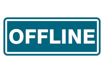 Offline sign, icon, stamp