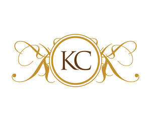 KC Luxury Ornament Initial Logo