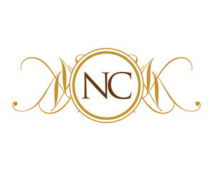 NC Luxury Ornament Initial Logo