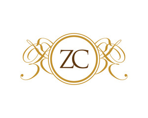 ZC Luxury Ornament Initial Logo