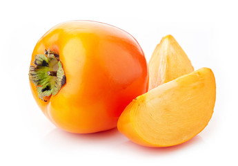 Fototapeta na wymiar fresh ripe persimmons