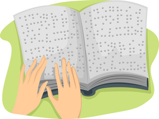 Hands Braille Book Trace