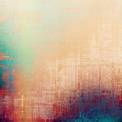 Grunge texture with decorative elements and different color patterns: yellow (beige); blue; purple (violet); red (orange)