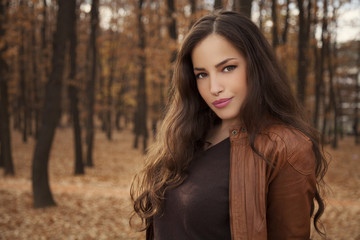 young woman in park