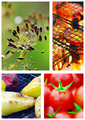 close up of very tasty grill food