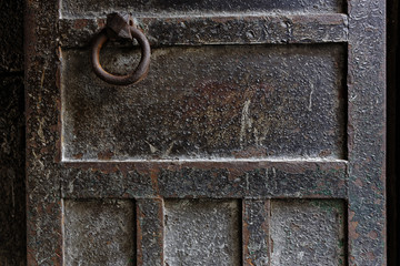 Rusty metal and stone wall backgrounds