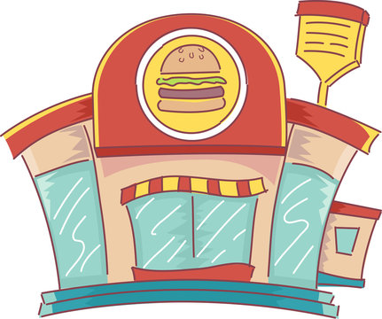 recommend clip art: Fast Food Facade