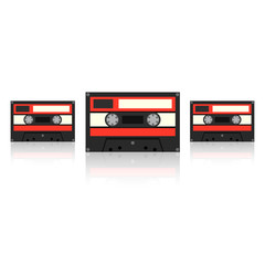 Audiocassette. Vector Illustration