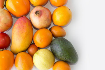 fruits and vegetables closeup - food macro
