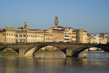 Obraz premium Ponte alla Carraia, Bridge on the Arno river, Florence