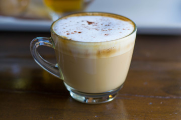cup of latte coffee