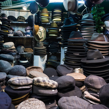 cap on market.   hats, berets and other headdress