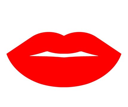 Bouche pulpeuse rouge