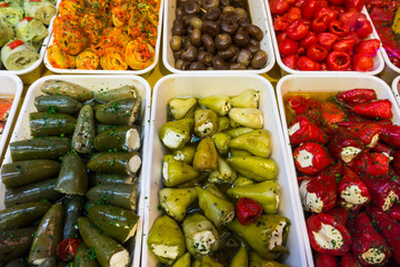 Mixed Antipasto. Different types of Antipasto.