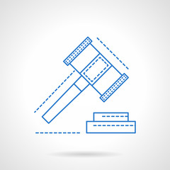 Making decisions abstract blue line vector icon