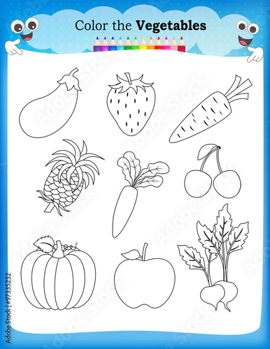 kids worksheet coloring stock image and royalty free