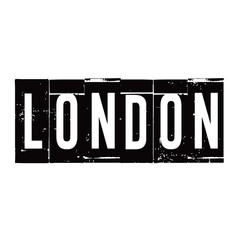 Black vector grunge stamp LONDON