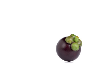 mangosteen with white background