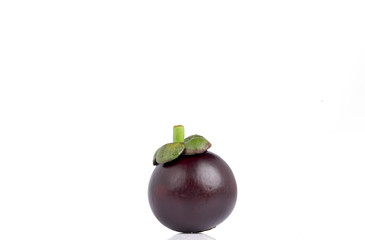 mangosteen with white background