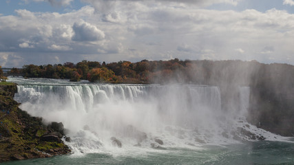 American side of Niagara Falls in autumn