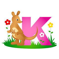 Animal alphabet letter K