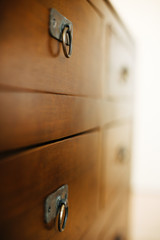 Wooden locker in modern appartments