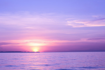 Naklejka na ściany i meble blur sunset and beach