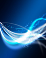 幻想的な光のラインイメージ