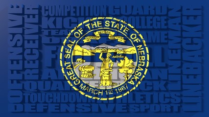 American football word cloud concept