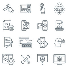 Search engine optimisation and design icon set