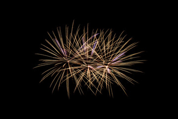 Fototapeta premium Colorful fireworks light on the sky