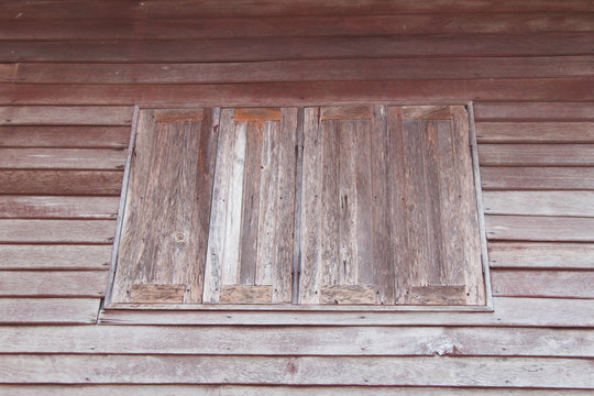Wooden window asian vintage style
