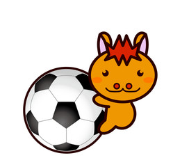 サッカーと動物シリーズ